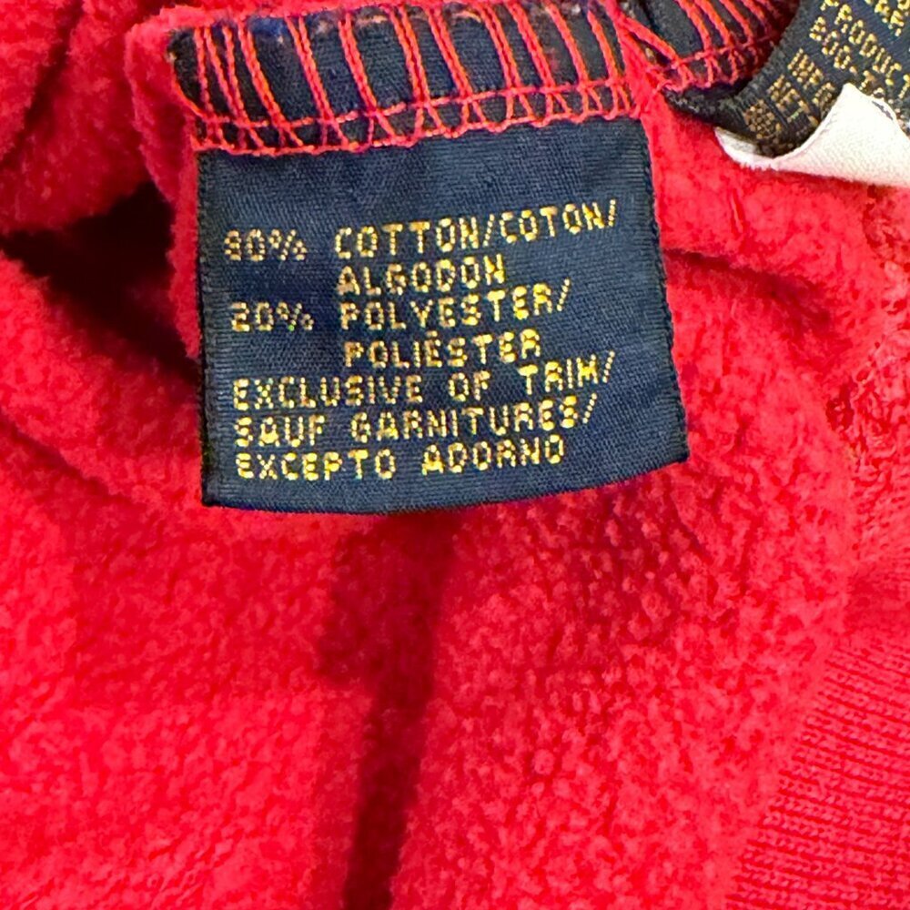 Tommy Hilfiger Vintage Y2K Red Crewneck Sweatshirt - Women's Large - Picture 9 of 11